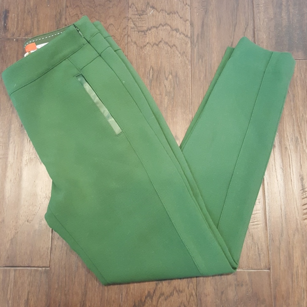 Anthropologie green tuxedo ankle pant